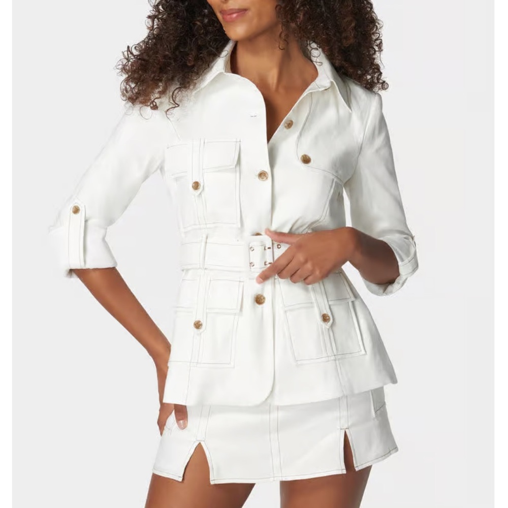 Bebe SAFARI TAILORED JACKET Sz 8 NWT
